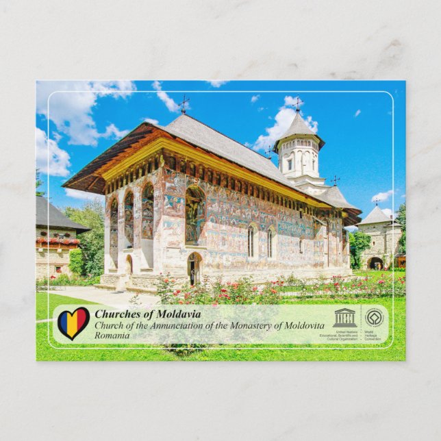 Cartão Postal Património Mundial UNESCO - Igrejas da Moldávia -  (Frente)