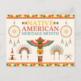 Cartão Postal Patrimônio Nativo Americano Mês 2025