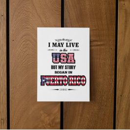 Cartão Postal Patrimônio porto-riquenho Porto RIco EUA Citação