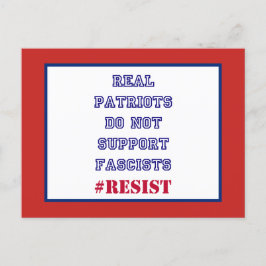 Cartão Postal Patriotas Reais Não Suportam Fascistas Resistem
