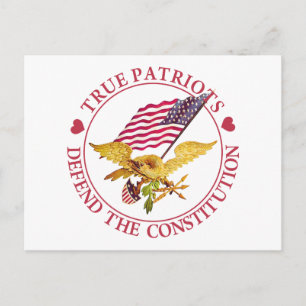 CARTÃO POSTAL PATRIOTAS VERDADEIROS DEFENDEM A CONSTITUIÇÃO