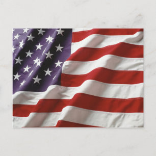 Cartão Postal Patriotic USA Flag - American Flag