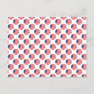 Cartão Postal Patriótico do 4º lugar do Bandeira Americano de 