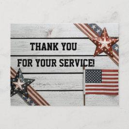 Cartão Postal Patriótico Obrigado por Servir