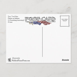 Cartão postal Patriótico Vintage - Personalizáv