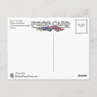 Cartão postal Patriótico Vintage - Personalizável