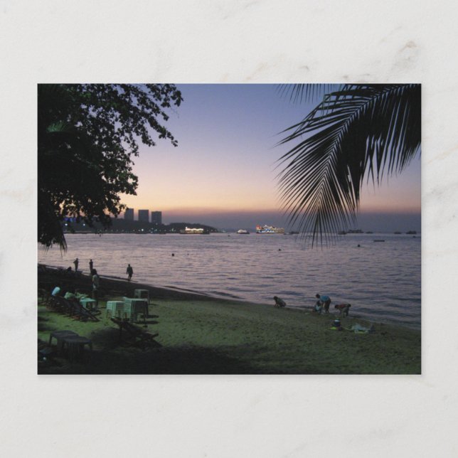 Cartão Postal Pattaya Beach Sunset.. Chonburi, Tailândia (Frente)
