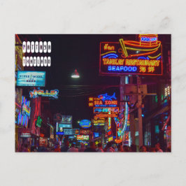 Cartão Postal Pattaya Walking Street na Tailândia