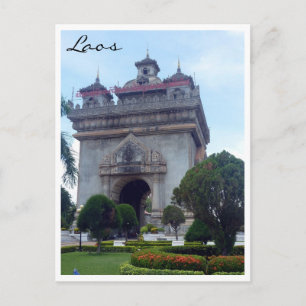 Cartão Postal Patuxai Vienciana Laos