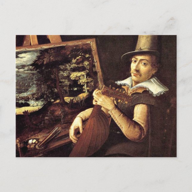 Cartão Postal Paul Bril: Autorretrato, 1600 (Frente)