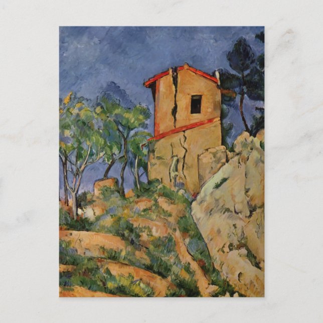 Cartão Postal Paul Cezanne - A Casa com Paredes Rachadas (Frente)
