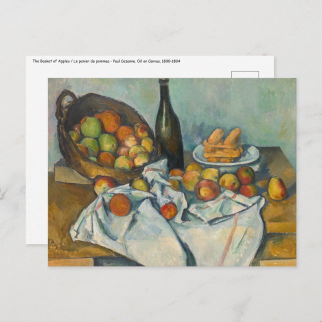 Cartão Postal Paul Cezanne - A Cesta das Maçãs (Frente/Verso)