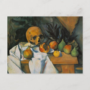 Cartão Postal Paul Cezanne - A Vida Estática com o Crânio