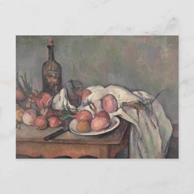 Cartão Postal Paul Cezanne | "Ainda viva com cebolas", c.1895 (Frente)