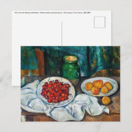 Cartão Postal Paul Cezanne - Ainda vive com cerejas e caçadores