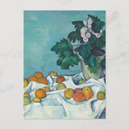 Cartão Postal Paul Cézanne ainda vive com maçãs e primroses