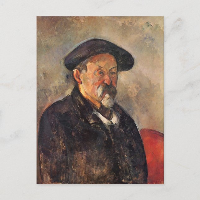 Cartão Postal Paul Cezanne - Autorretrato com Beret (Frente)