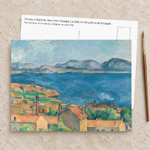 Cartão Postal Paul Cezanne - Baía de Marselha, Vista de Estaque
