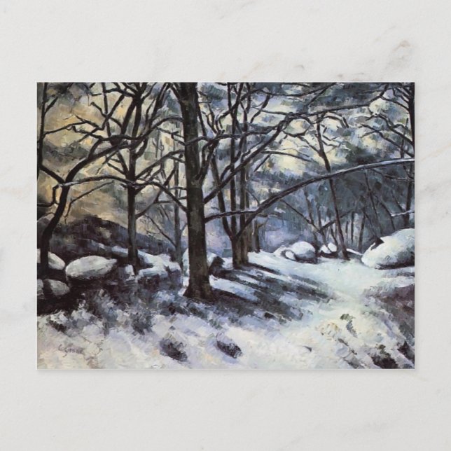 Cartão Postal Paul Cezanne.. derretendo neve. Fontainbleau (Frente)
