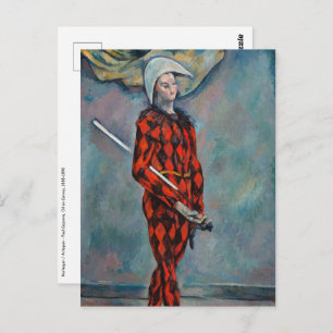 Cartão Postal Paul Cezanne - Harlequin