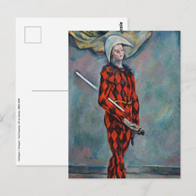 Cartão Postal Paul Cezanne - Harlequin (Frente/Verso)
