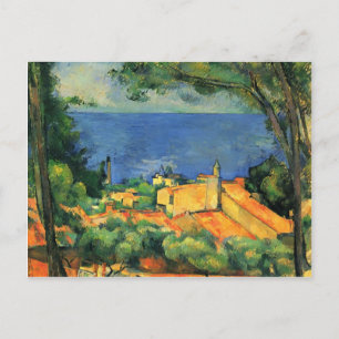 Cartão Postal Paul Cezanne - L'Estaque com Telhados Vermelhos
