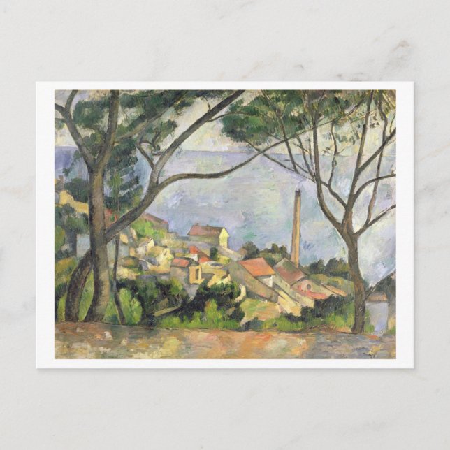 Cartão Postal Paul Cezanne | Mar em l'Estaque, 1878 (Frente)