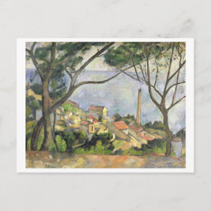 Cartão Postal Paul Cezanne   Mar em l'Estaque, 1878