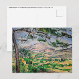 Cartão Postal Paul Cezanne - Mont Sainte-Victoire e pinheiro Gra
