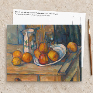 Cartão Postal Paul Cezanne - Natureza Morta com Jarro de Leite e