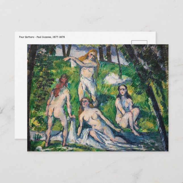 Cartão Postal Paul Cezanne - Quatro Bathers (Frente/Verso)