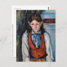 Cartão Postal Paul Cezanne - Rapaz no Cartão-Postal do Vest Verm