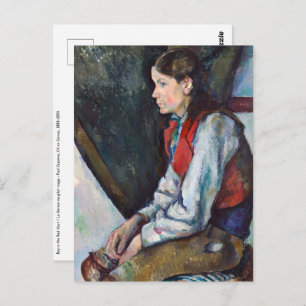 Cartão Postal Paul Cezanne - Rapaz no Cartão-Postal do Vest Verm