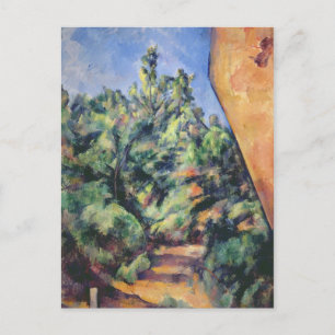 Cartão Postal Paul Cezanne   Rocha vermelha, c.1895 (óleo na can