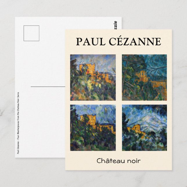 Cartão Postal Paul Cezanne - Seleção de Chateau Noir de Masterca (Frente/Verso)
