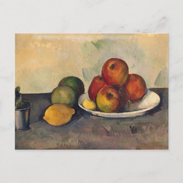 Cartão Postal Paul Cezanne | Vida tranquila com Maçãs, c.1890 (Frente)