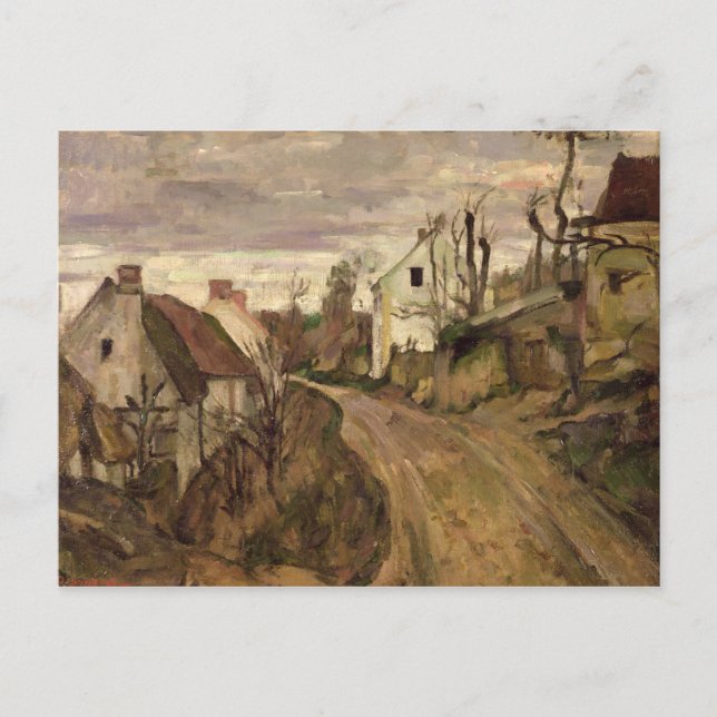 Cartão Postal Paul Cezanne | Village Road, Auvers, c.1872-73 (Frente)
