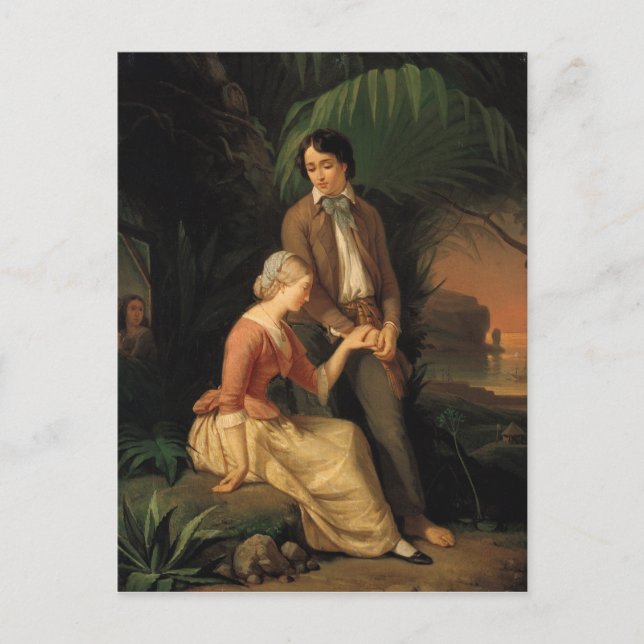 Cartão Postal Paul e Virginie (Frente)