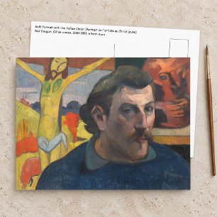 Cartão Postal Paul Gauguin - Autorretrato com Cristo Amarelo