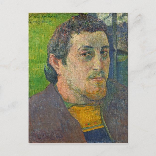 Cartão Postal Paul Gauguin | Autorretrato dedicado à Carriere (Frente)