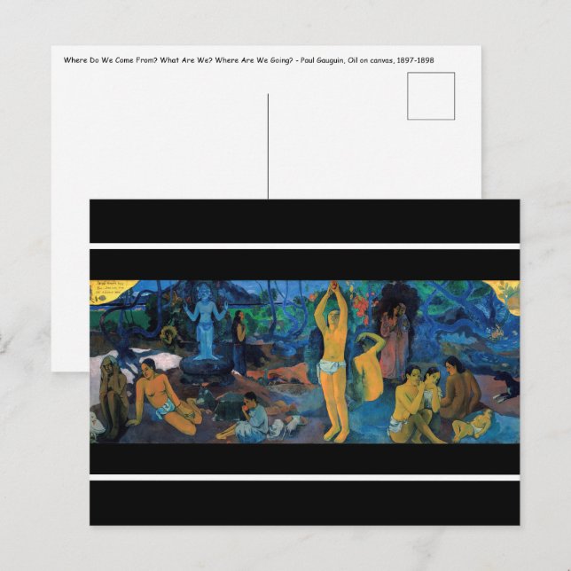 Cartão Postal Paul Gauguin - De Onde Vimos? (Frente/Verso)
