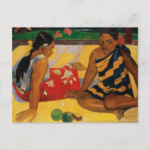 Cartão Postal Paul Gauguin Duas Mulheres De Tahiti Parau Api Vin