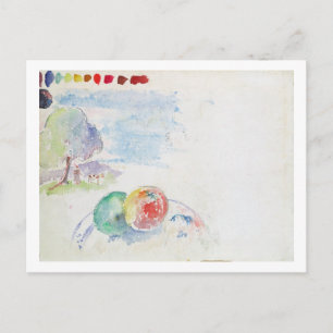 Cartão Postal Paul Gauguin Estudo de Frutas e paisagem, 18