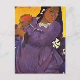 Cartão Postal Paul Gauguin - Mulher com manga