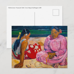 Cartão Postal Paul Gauguin - Mulheres taitianas