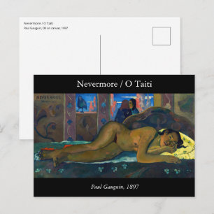 Cartão Postal Paul Gauguin - Nunca Mais / O Taiti