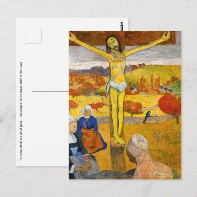 Cartão Postal Paul Gauguin - O Cristo amarelo (Frente/Verso)