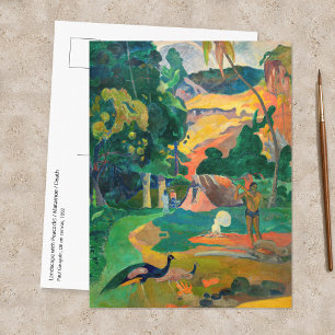 Cartão Postal Paul Gauguin - Paisagem com Pavões / Matamoe