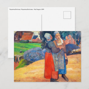 Cartão Postal Paul Gauguin - Paysannes Bretons