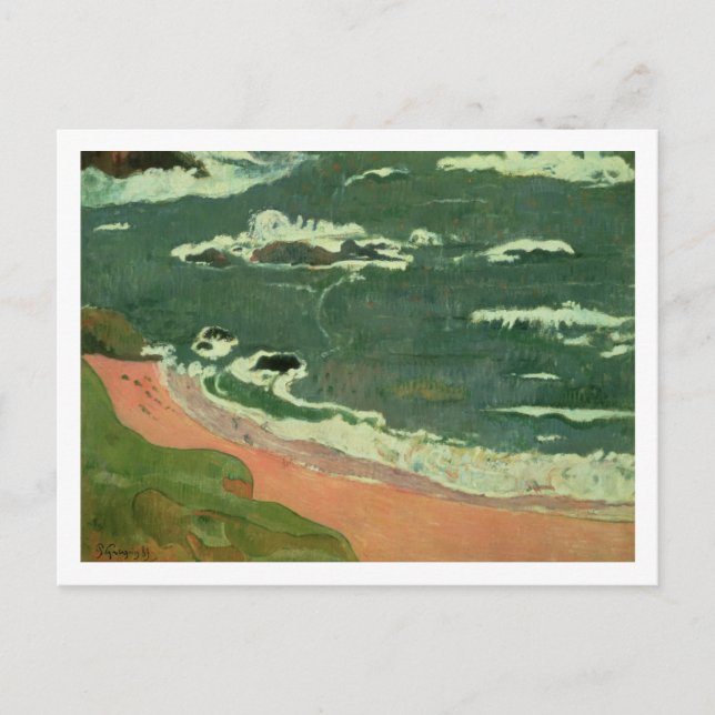 Cartão Postal Paul Gauguin | Praia em Le Pouldu, 1889 (Frente)